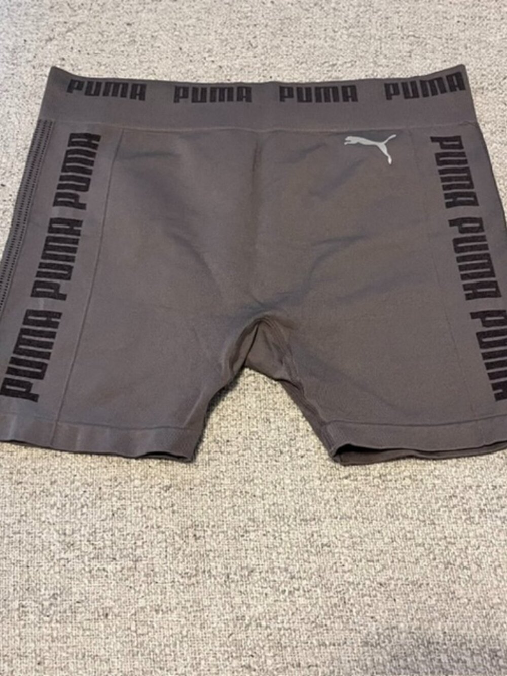 Puma Grey Evoknit Mid Rise Activewear Shorts